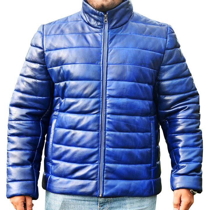 Leather Puffer Jacket